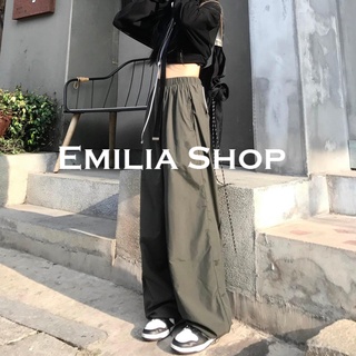 EMILIA SHOP กางเกงขายาว กางเกงเอวสูง กางเกงขายาวผู้หญิง 2022 ใหม่ ES020911