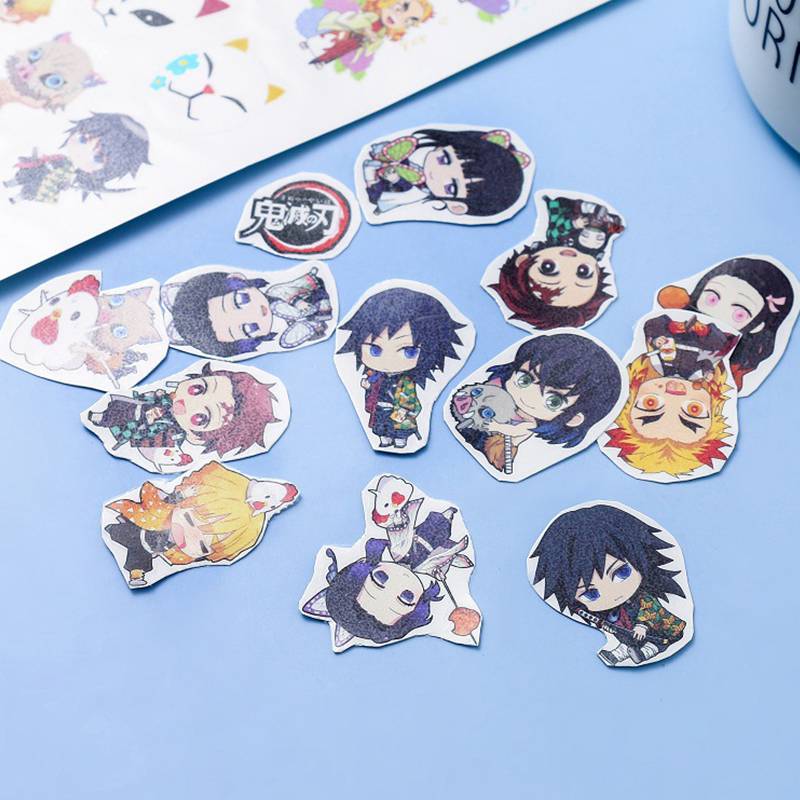 สติกเกอร์แทททู-ลายการ์ตูนอนิเมะ-demon-slayer-kimetsu-no-yaiba-กันน้ำ-ติดทนนาน