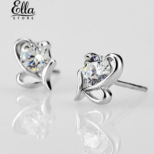 ของผู้หญิง-925-สเตอร์ลิงหัวใจเงินรอบ-earrings-earrings-สตั๊ด