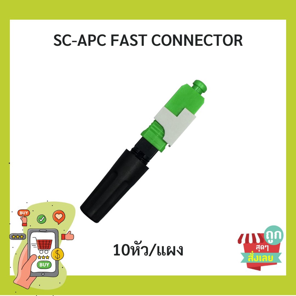 ภาพหน้าปกสินค้า(พร้อมส่ง)FTTH หัวฟาส fast connector SC APC 10 หัว/แผง จากร้าน attapon111 บน Shopee