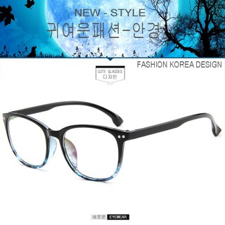 Fashion เกาหลี แฟชั่น แว่นตากรองแสงสีฟ้า รุ่น 2339 C-8 สีดำไล่สีกละน้ำเงิน ถนอมสายตา (กรองแสงคอม กรองแสงมือถือ)