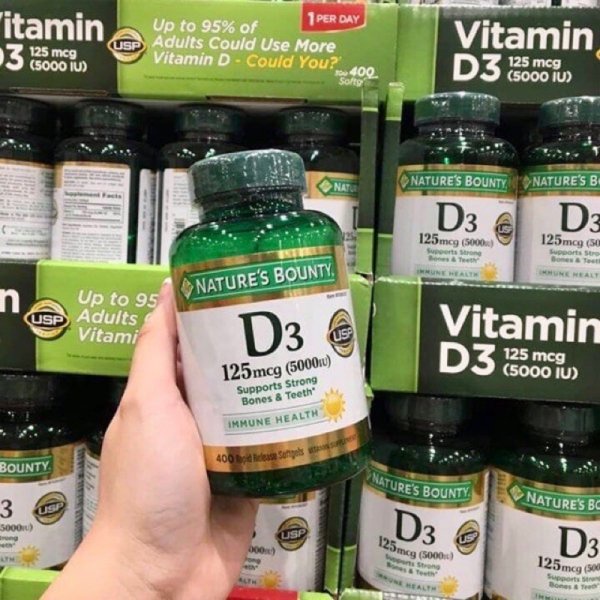 ส่งด่วนมาก-ถูกที่สุด-ใหม่ที่สุด-วิตามินd3-กระดูก-natures-bounty-vitamin-d3-125-mcg-400-softgels