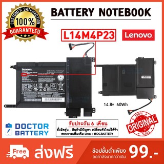 Lenovo รุ่น L14M4P23 แบตแท้ for Lenovo IdeaPad Y700 Y701 Y700-15ISK 17ISK 15ACZ 9343 L14S4P22 5B10H22084 Original