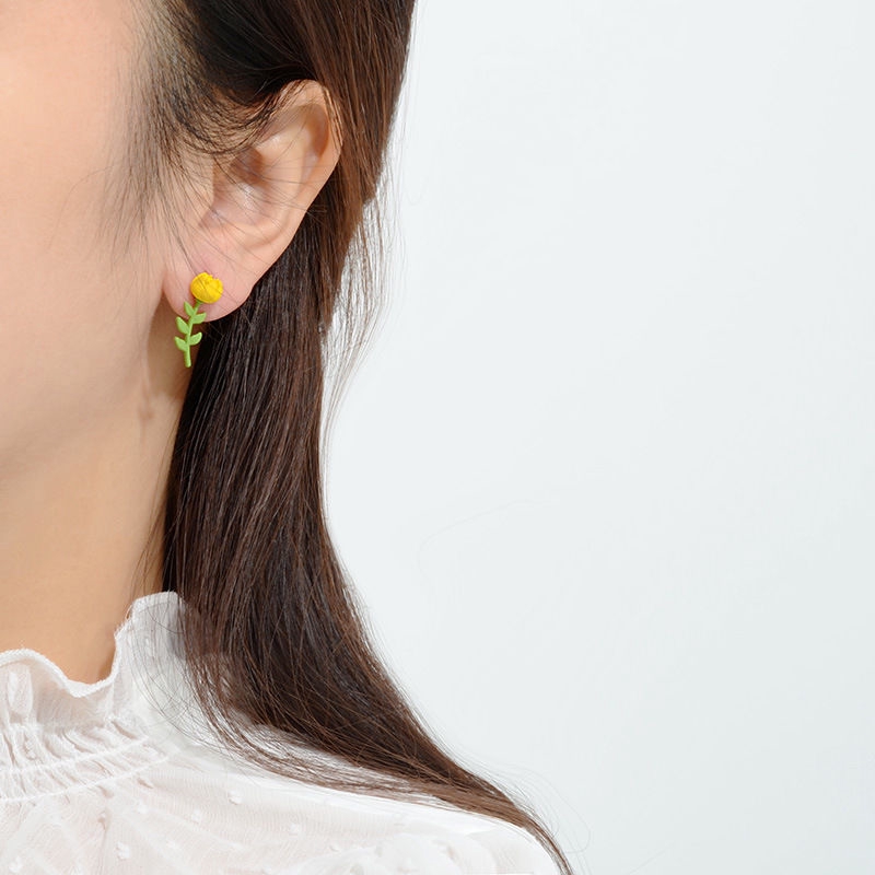 cic-925-เงินสเตอร์ลิงดอกทิวลิปต่างหูน้ำinsสีเหลืองต่างหูดอกไม้ขนาดใหญ่สง่างามต่างหูดอกไม้ขนาดเล็ก-ต่างหูหล่น-ต่างหู
