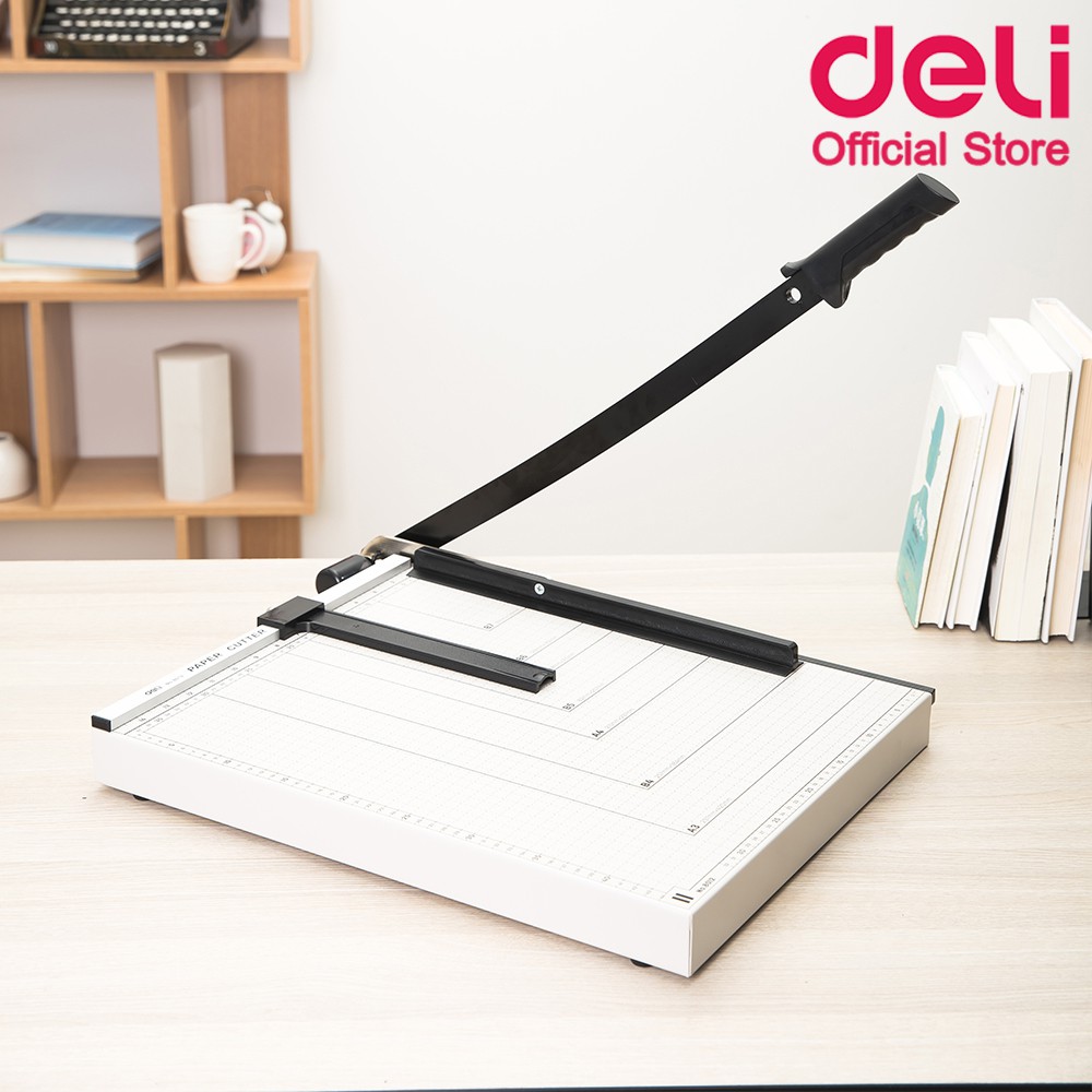 deli-8012-lever-paper-trimmer-แท่นเหล็กตัดกระดาษ-ขนาด-a3-460-x-380mm-แท่นเหล็กตัดกระดาษ-อุปกรณ์สำนักงาน-แท่นตัดกระดาษ