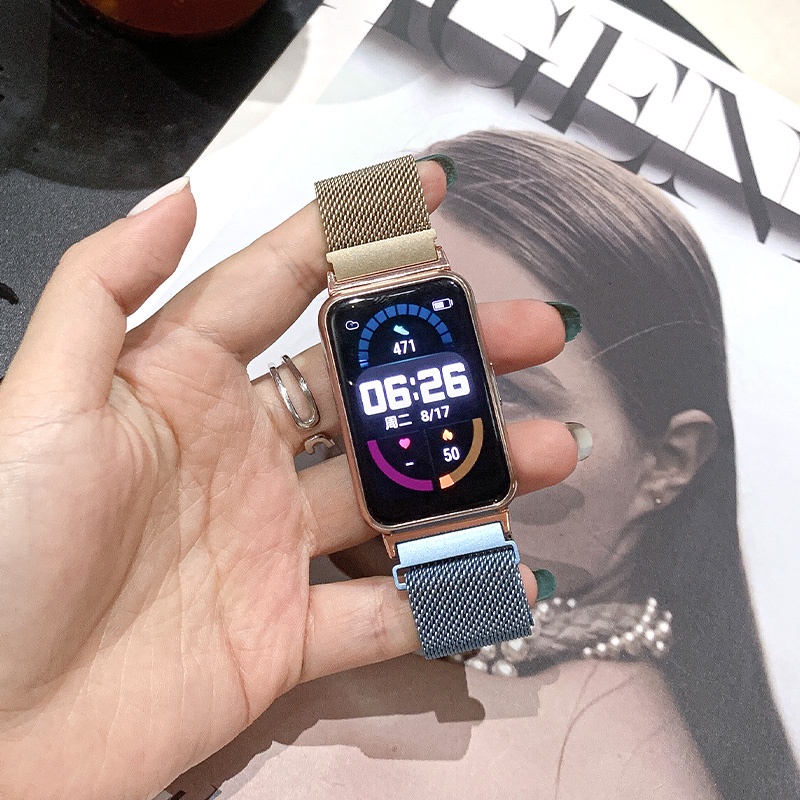 ภาพสินค้าสายนาฬิกาข้อมือไล่โทนสี Milanese Loop สําหรับ Huawei Watch จากร้าน moyte.th บน Shopee ภาพที่ 8
