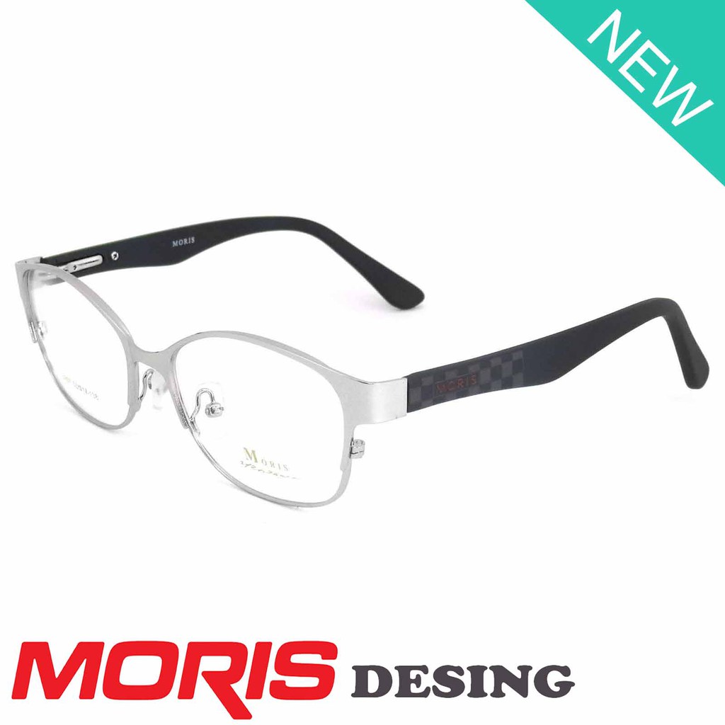 moris-แว่นตา-รุ่น-3207-c-2-สีเงิน-กรอบเต็ม-ขาสปริง-วัสดุ-สแตนเลส-สตีล-สำหรับตัดเลนส์-กรอบแว่นตา-eyeglasses