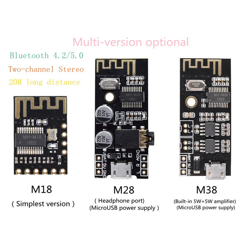รูปภาพของMH-MX8 โมดูลเสียงสเตอริโอไร้สาย บลูทูธ 4.2 ไม่สูญเสียสัญญาณ ไฮไฟ สำหรับถอดรหัสบอร์ดดัดแปลง MP3 DIYลองเช็คราคา