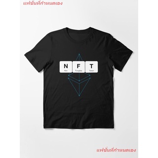 NFT Non Fungible Token Periodic Table Elements Essential T-Shirt เสื้อยืดแขนสั้น overside เสื้อยืดผู้หญิง เสื้อยืดผู้ชาย