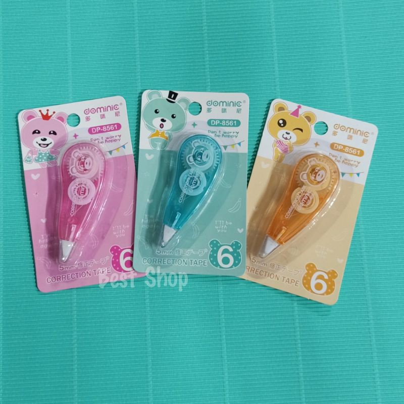 เทปลบคำผิดน่ารักมากๆ ( 2.5m*5.5mm.) Correction Tape Dominic Shopee