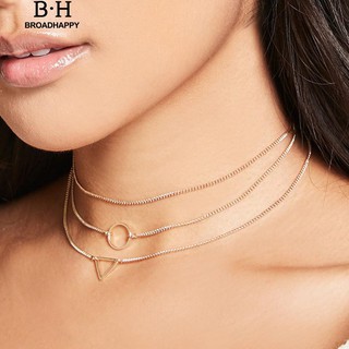 👍broadhappy🔥สร้อยคอสร้อยคอ เรขาคณิตผู้หญิงวงกลม  choker