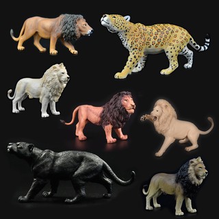 สินค้า [ราคาขายส่ง] สิงโตดำแพนเทอร์ \"รูปแบบสัตว์\" \"ของตกแต่งบ้าน\" ของเล่นเด็กความรู้ความเข้าใจเกี่ยวกับเด็ก \'Animal model toy