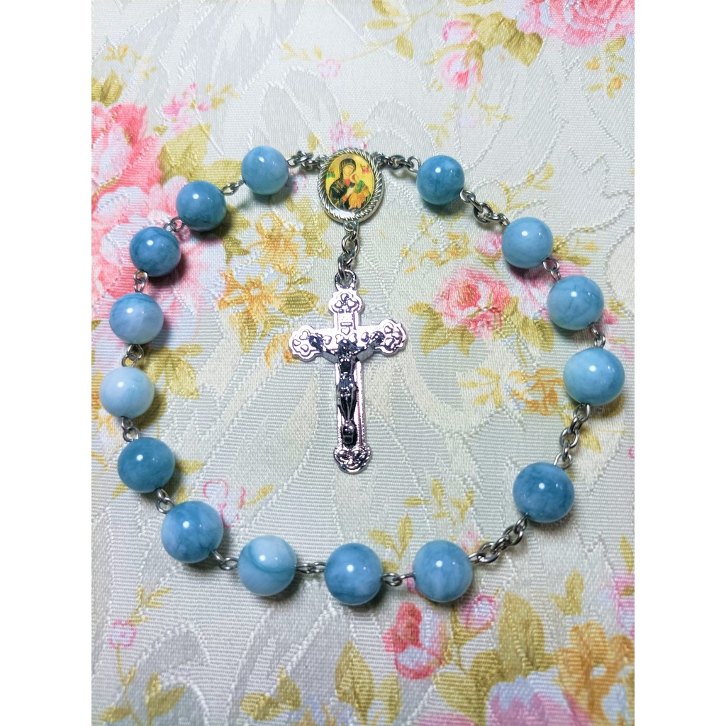 1-สายประคำ-คาทอลิก-อความารีน-10-มม-แบบ-15-เม็ด-aquamatine-catholic-rosary-10-mm-15-beads