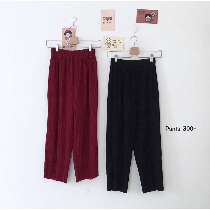 sale-culotte-pants-แดง-ดำ