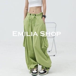 EMILIA SHOP กางเกงขายาว กางเกงเอวสูง กางเกงขายาวผู้หญิง 2022 ใหม่ ES030509