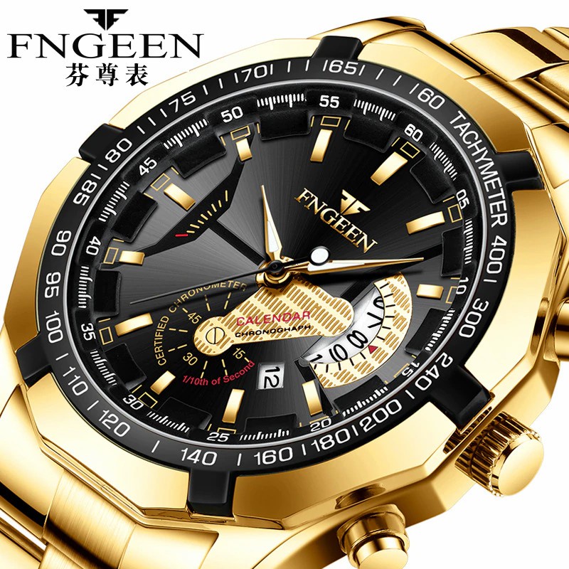 ภาพหน้าปกสินค้าโล๊ะสต็อค พร้อมส่ง fngeen s 001 FN11 นาฬิกาข้อมือควอทซ์แฟชั่นผู้ชาย นาฬิกาข้อมือ นาฬิกาผู้ชาย