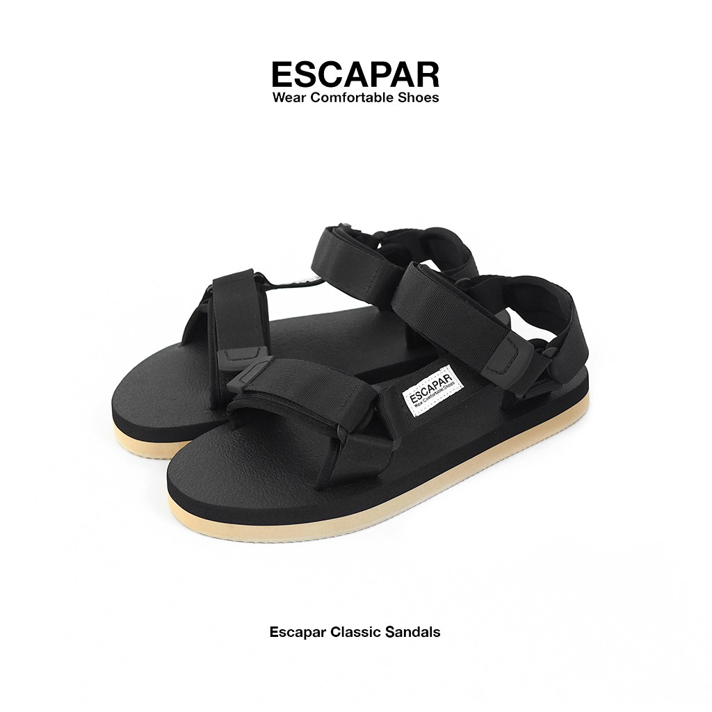 ภาพหน้าปกสินค้าESCAPAR SANDAL Classic-NATURE รองเท้ารัดส้น รุ่นclassic พื้นสียางธรรมชาติ รองเท้าแตะรัดส้น รองเท้ารัดส้นผู้ชาย แตะรัดส้น