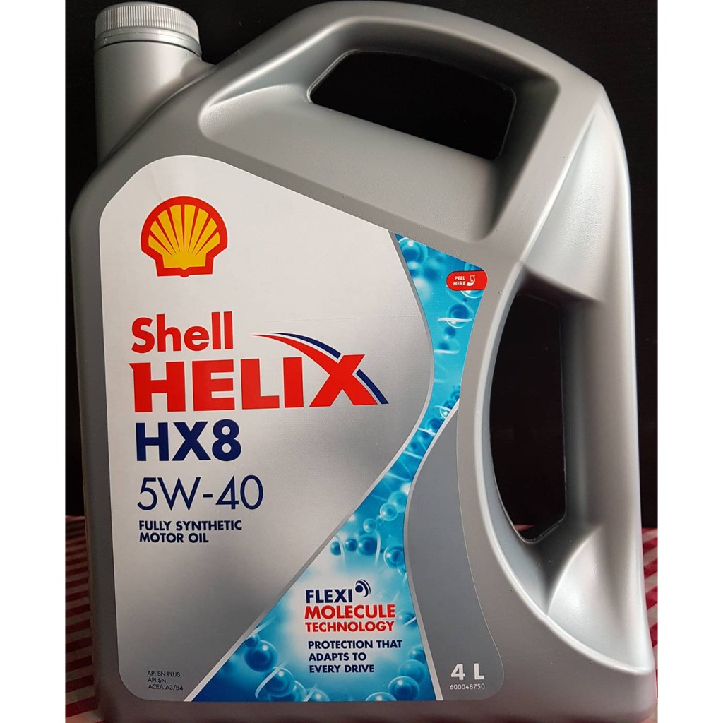 น้ำมันเครื่องยนต์เบนซินสังเคราะห์แท้-shell-helix-hx8-เบนซิน-5w-40-และ-5w-30-4-ลิตร