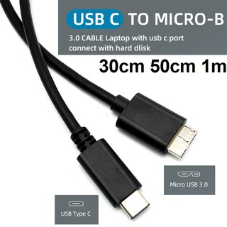 สาย USB 3.1 Type C to Mircro B  Cable Male To Male Micro USB Connector USB3.0 Data Charging Cable for HDD Ext.