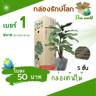 Boxworld กล่องต้นไม้ กล่องไปรษณีย์ เบอร์ 1 ขนาด 30 x 100 x 30 ซม. ( 5 ใบ )