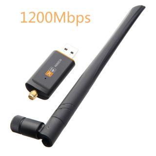 Wireless WiFi USB อะแดปเตอร์ AC 1200Mbps Dual Band 2.4/5 GHz Aerial 802.11AC เครือข่ายความเร็วสูง USB3.0 Receiver