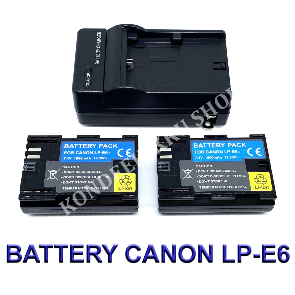 Lot De 2 Batteries 2800mAh LP-E6 / LP-E6N Avec Charge USB – Compatibles Canon EOS 5D, 6D, 7D, 80D, 90D, R5, R6 & Blackmagic