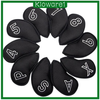 ภาพหน้าปกสินค้า10Pcs/Set Golf Iron Covers Set Head Cover Interchangeable No. Tag Protector ที่เกี่ยวข้อง