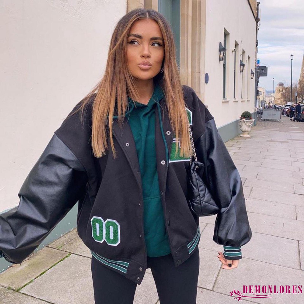 demq-women-oversized-baseball-jackets-fashion-leather-long-sleeve-letter-embroidery-jackets