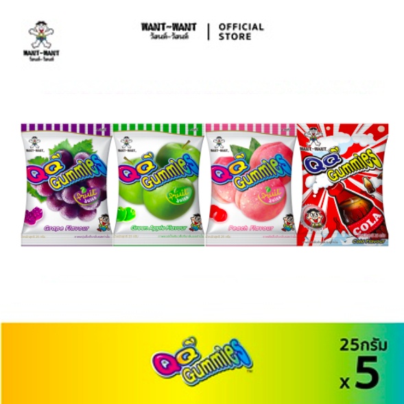 ภาพสินค้าQQ Gummies 25g เยลลี่รสผลไม้ (5 ซอง) จากร้าน wantwantshop บน Shopee ภาพที่ 1