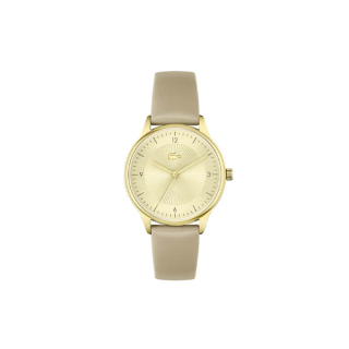 LACOSTE Club รุ่น LC2001167 นาฬิกาข้อมือผู้หญิง สายหนัง สีเบจ