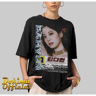 เสื้อยืดผ้าฝ้ายDahyun Twice เสื้อยืดลําลอง แขนสั้น พิมพ์ลาย Kpop สไตล์เกาหลี วินเทจ สําหรับผู้ชาย และผู้หญิงL XL  XXL 3X