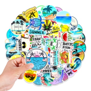 TRAVEL OCEAN Beach summer INS STYLE STICKER สติกเกอร์กันน้ำรูปแบบที่แตกต่างกัน 50ชิ้น