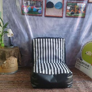 [Made To Order - ผ้าเปล่า]Beanbag Stool ทรงลูกเต๋า (2 ตัวติดกัน) -หนังเทียม pvc