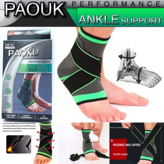 Paouk Performance Ankle Support ผ้ารัดข้อเท้า ซัพพอตเท้า ลดปวดอักแสบ เนื้อผ้านุ่มยืดหยุ่นใส่สบาย แบบรัด 2 เส้น