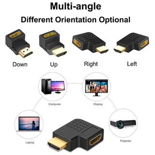 HDMI-compatible Adapter Male To Female 90 270 Degree Right Left Converter Adaptador For PS4 Projetor HDTV Laptop Monitor