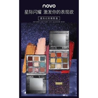 NOVO Matte Eyeshadow Powder Palette novo5262อายแชโดว์ พาเลททาตาสีสวย 9 สี 9 ช่อง มีกระจกในตลับ ราคาพิเศษ
