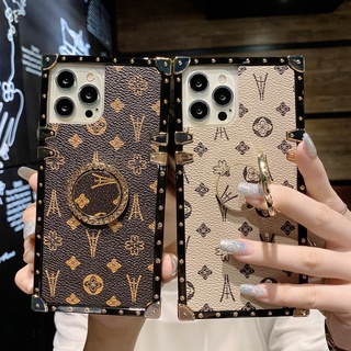 เคสโทรศัพท์มือถือ ทรงสี่เหลี่ยม พร้อมแหวนขาตั้ง ประดับเพชร หรูหรา สําหรับ OPPO Reno 10 8t 4G 5G 8 8z 7z 7 6 Pro 5G 6Z 5 5z 5F 4 4F 3 2F