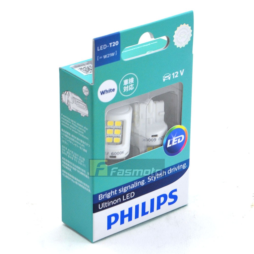 Philips 11065ULWX2 T20 Ultinon LED White Bright Signalling 6000K 12V (1 ...