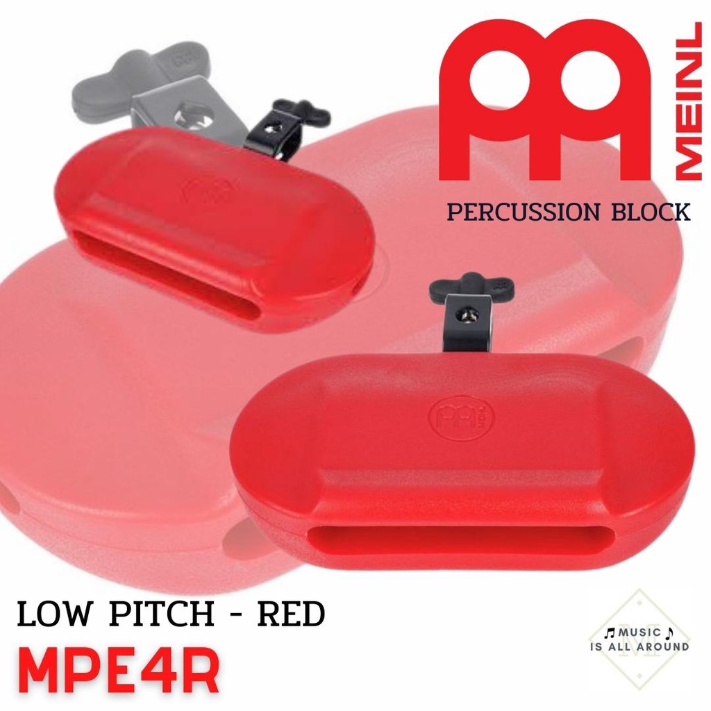 NEW PERCUSSION Meinl # PERCUSSION BLOCK LOW PITCH - RED - MPE4R ...