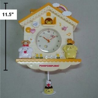 นาฬิกาแขวน ปอมปอมบุริน Pompompurin ขนาดสูง 11.5 นิ้ว