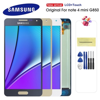 อะไหล่หน้าจอสัมผัส LCD 100% สําหรับ Samsung Galaxy Note 4 Mini Alpha G850F G850M