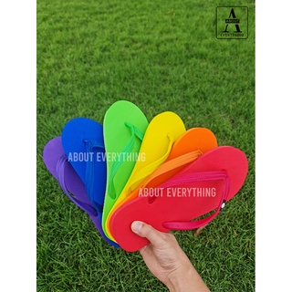 A7 รองเท้าแตะหูหนีบ รุ่นใหม่ สีล้วนติดโลโก้ช้าง แปร้นนนนๆ พื้นนิ่ม ไม่ดีดน้ำ