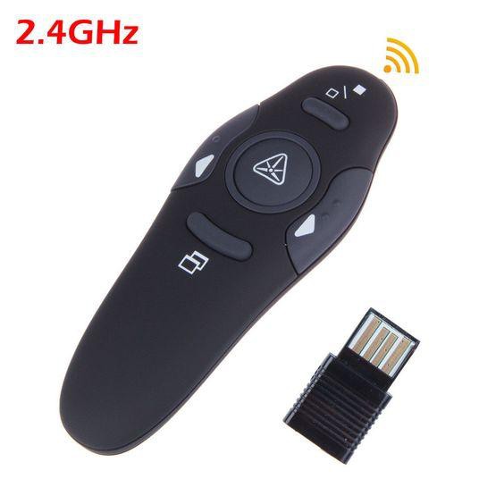 Wireless Presenter USB Remote Control Presentation Mouse Laser Pointer ...