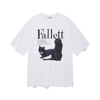 เสื้อยืดผ้าฝ้ายพิมพ์ลายขายดี (พร้อมส่ง) แท้💯 Fallett — เสื้อน้องแมวดำ