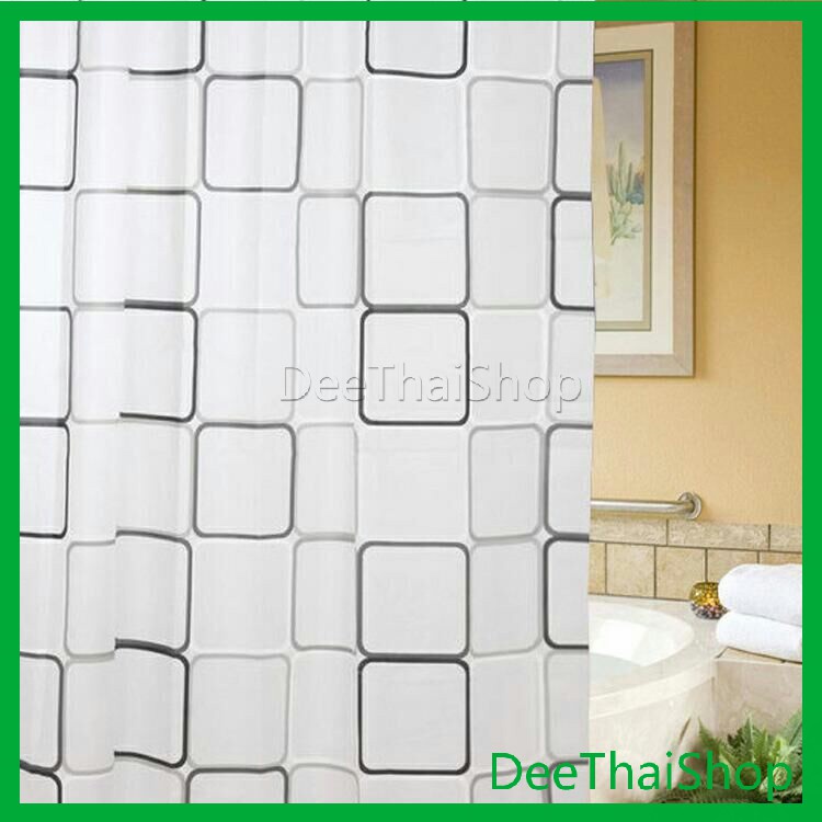 deethai-ม่านกั้นห้องน้ำ-ม่านกันน้ำ-ม่านพลาสติก-ม่านกันน้ำ-shower-curtain