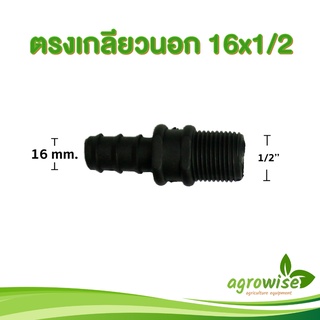 ท่อ pe ต่อตรงเกลียวนอก ข้อต่อตรง เกลียวนอก ขนาด 16mm เป็น 1/2 นิ้ว 16 มิล เป็น 4 หุน