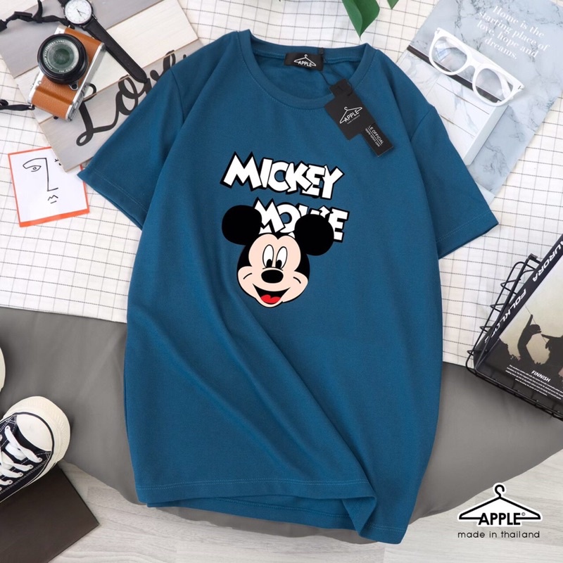 เสื้อสกรีน-mickey-mouse-ผ้าโปโล