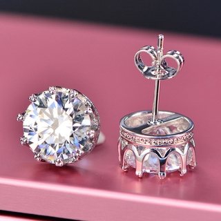 ภาพหน้าปกสินค้าอเมริกันนำเข้า D สี Moissanite มงกุฎต่างหูสตั๊ดซูเปอร์แฟลชคาร์บอนสูงเพชร1กะรัตต่างหู Qu-1 ซึ่งคุณอาจชอบราคาและรีวิวของสินค้านี้