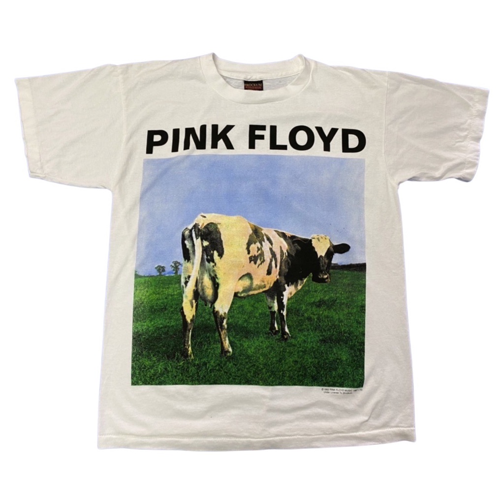 เสื้อยืดผ้าฝ้ายพิมพ์ลายขายดี-pink-floyd-atom-heart-mother-unisex