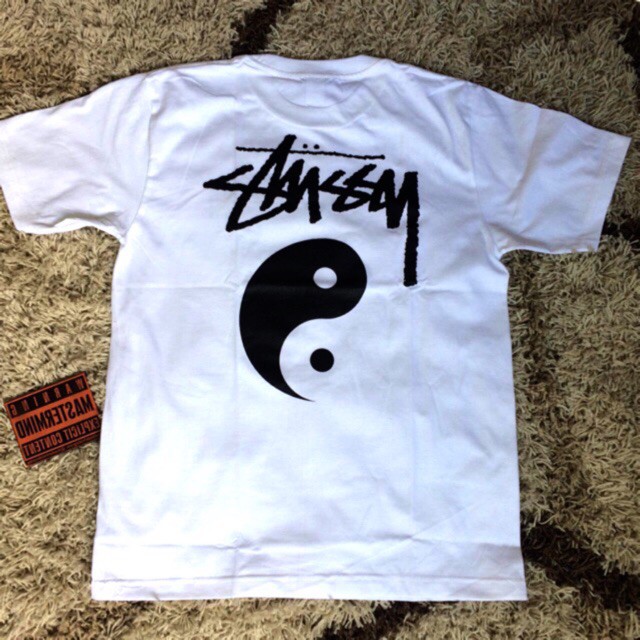 เสื้อยืดแฟชั่นผู้ชาย-stussy-yin-yang